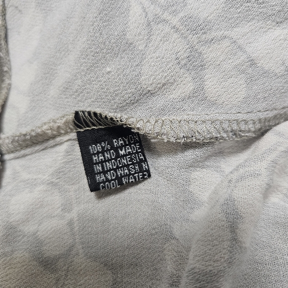 Ava Sky Gray Floral Women's Tie Dress - Picture 4 of 4